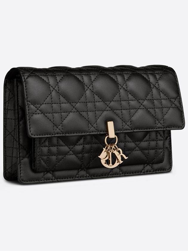 Lady Chain Canage Lambskin Pouch Bag Black - DIOR - BALAAN 3