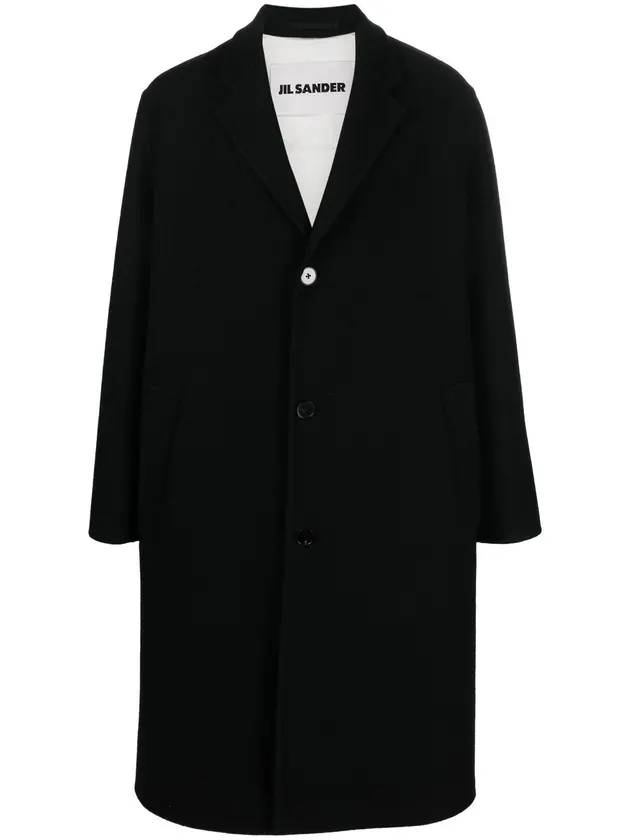 Wool Single Coat Black - JIL SANDER - BALAAN 1