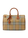 Medium Check Bowling Tote Bag Archive Beige Briar Brown - BURBERRY - BALAAN 1