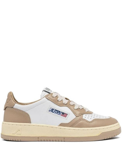 Medalist Bicolor Leather Low Top Sneakers White Beige - AUTRY - BALAAN 2