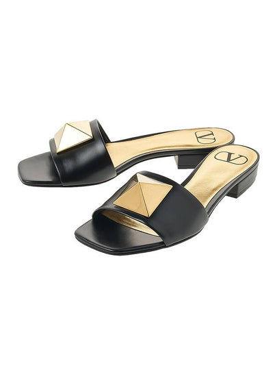 One-Stud Sandals Black - VALENTINO - BALAAN 2