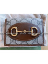 Horsebit 1955 Bifold Card Wallet Brown - GUCCI - BALAAN 4