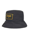 Roma Nylon Bucket Hat Black - FENDI - BALAAN 4