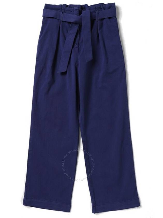 Bonpoint Girls Blue Intense Natalia Paperbag Pants, Size 8Y - BONPOINT - BALAAN 1