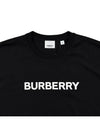 Logo Print Cotton Short Sleeve T-Shirt Black - BURBERRY - BALAAN 4