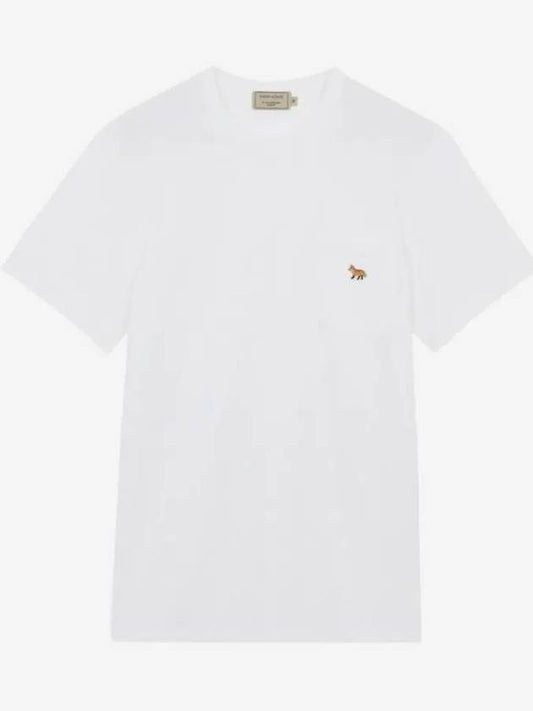 Baby Fox Patch Pocket Short Sleeve T-Shirt White - MAISON KITSUNE - BALAAN 2