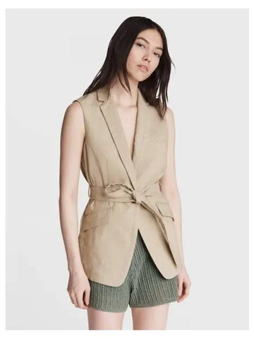 Rag Bone Women s Margot Linen Sleeveless Blazer Lightsage Domestic Product GM0022032956932 - RAG & BONE - BALAAN 1