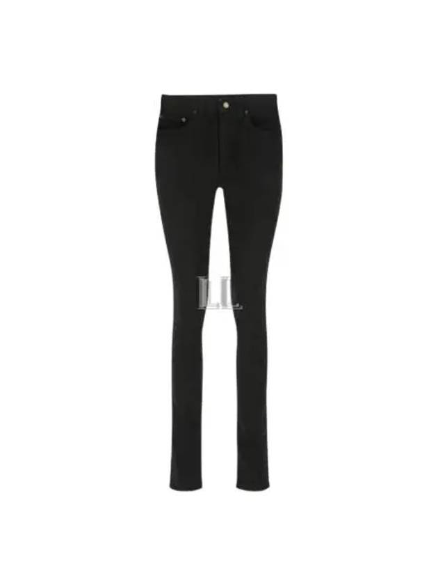 High Rise Denim Skinny Jeans Black - SAINT LAURENT - BALAAN 2