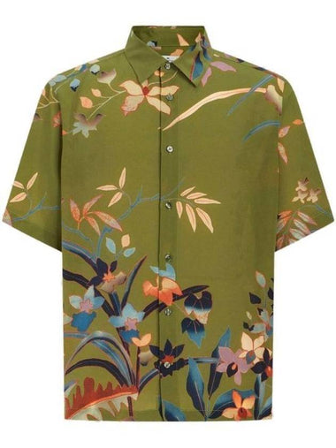 Men's Lippi Silk Short Sleeve Shirt Green - ETRO - BALAAN 1