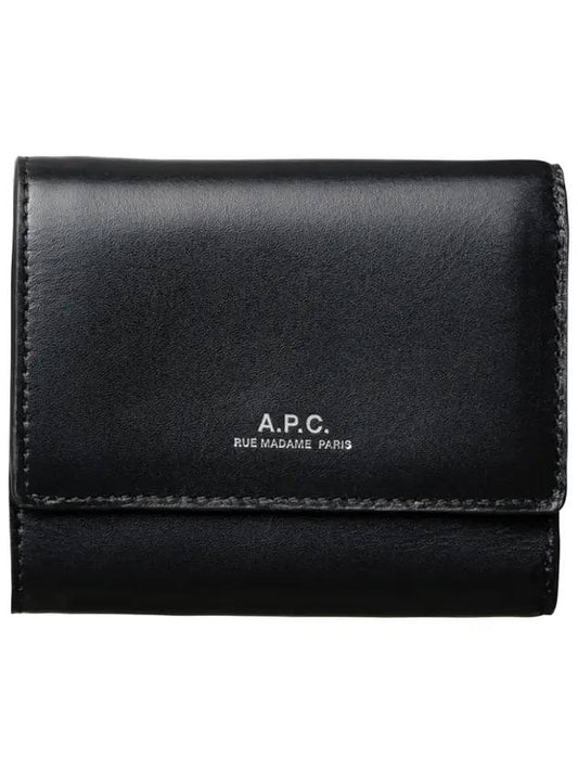 Lois Compact Small Half Wallet Black - A.P.C. - BALAAN 1