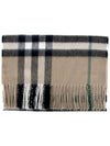 Check Cashmere Scarf Beige - BURBERRY - BALAAN 4