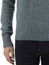 Men's Cashmere Blend Crew Neck Knit Top Grey - AMI - BALAAN 8