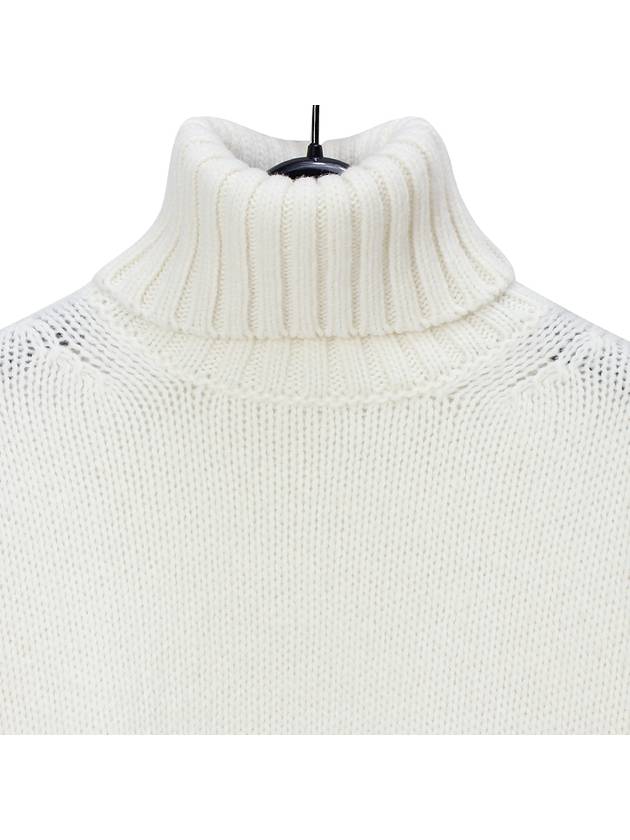 wool logo turtleneck white - OFF WHITE - BALAAN.