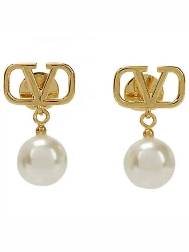 5W0J0E36 UXM 0O3 5W2J0E36 V logo pearl earrings 1311716 - VALENTINO - BALAAN 1