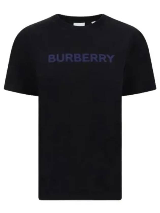 Logo Print Cotton Short Sleeve T-Shirt Black - BURBERRY - BALAAN 2