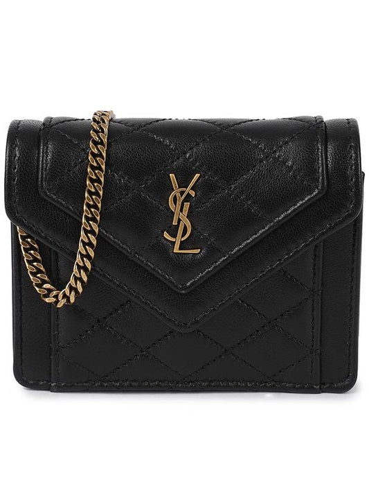 Women's Micro Gabi Lambskin Cross Bag Black - SAINT LAURENT - BALAAN 2