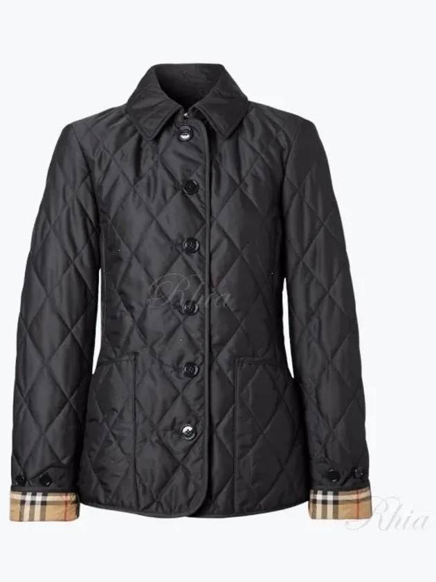 Diamond Quilted Thermoregulated Jacket Black - BURBERRY - BALAAN 2