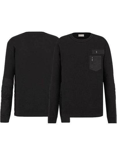 Pocket Patch Long Sleeve T-Shirt Black - DIOR - BALAAN 2