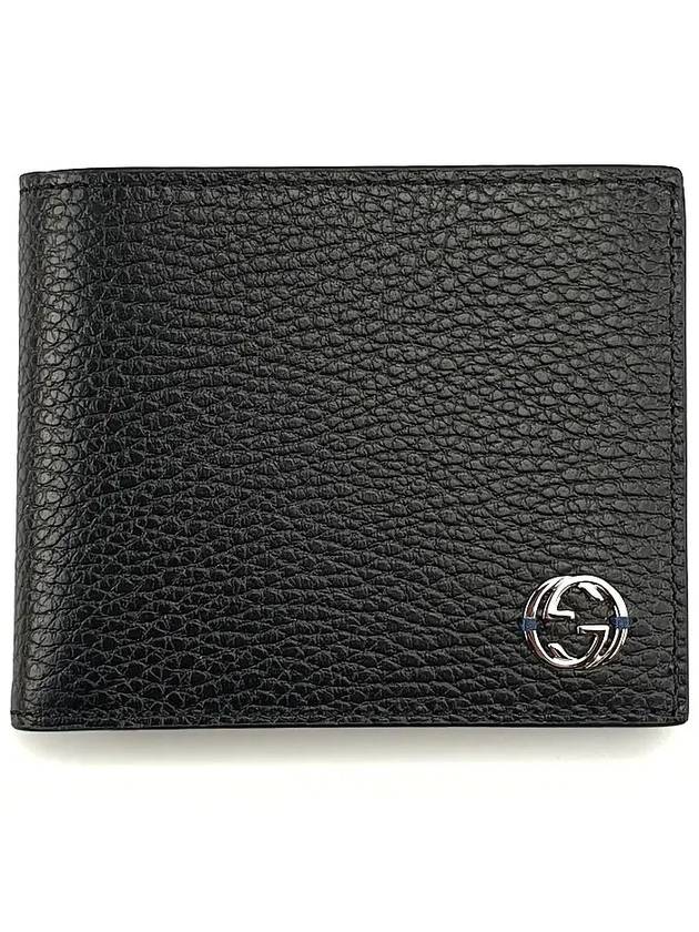 GG Interlocking Two Tone Half Wallet Black - GUCCI - BALAAN 2