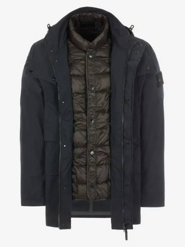 Men's Wappen Patch Ghost Piece Zip-up Jacket Black - STONE ISLAND - BALAAN 4