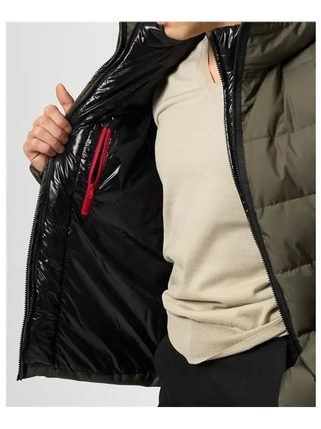 double front hooded down jacket khaki - FAY - BALAAN 6