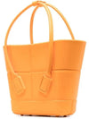 Arco Mini Rubber Tote Bag Tangerine - BOTTEGA VENETA - BALAAN 4