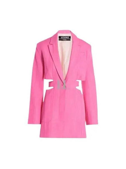 La Robe Bari Blazer Midi Dress Pink - JACQUEMUS - BALAAN 2