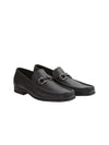 Gancini Suede Moccasin Loafers Black - SALVATORE FERRAGAMO - BALAAN 3