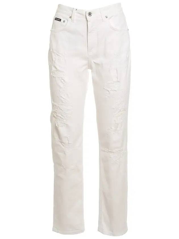 Destroyed Jeans White - DOLCE&GABBANA - BALAAN 1