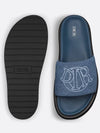 Blue Quilted Denim Aqua Mule Slippers - DIOR - BALAAN 9