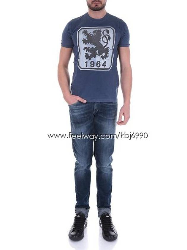 Men's Front Pocket 1964 Lion Printing Short Sleeve TShirt S71GD0518 S22427 470 - DSQUARED2 - BALAAN 8