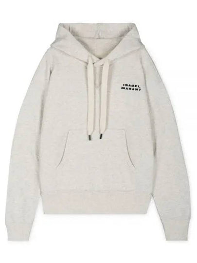 Sylla Embroidered Logo Oversized Hoodie Ecru - ISABEL MARANT - BALAAN 2