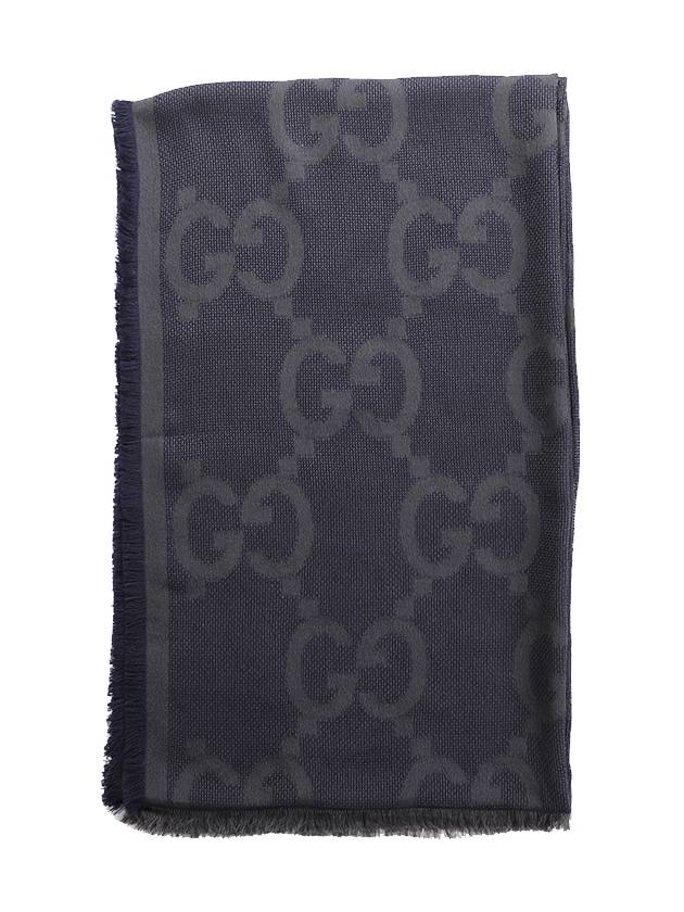 GG Wool Jacquard Muffler Black - GUCCI - BALAAN 3