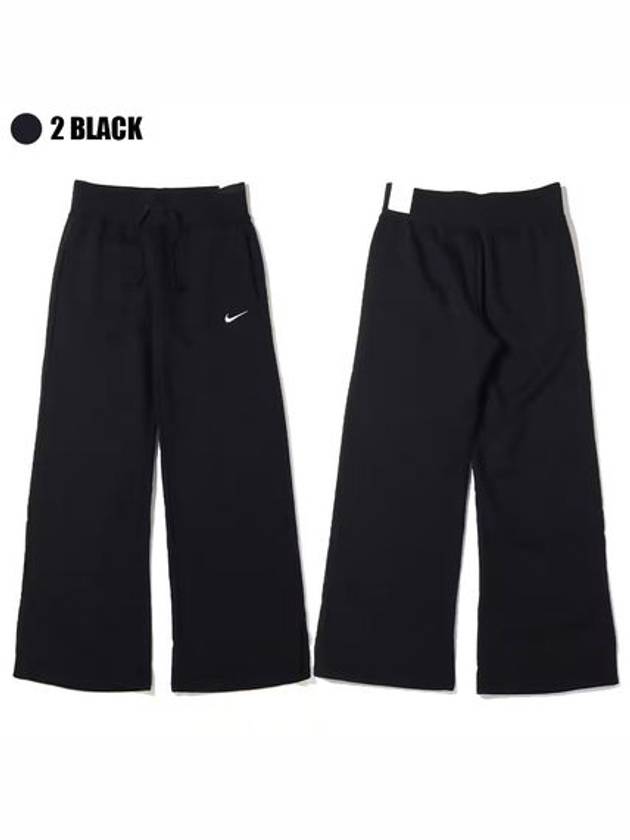 Phoenix Fleece High Waist Wide Pants Black - NIKE - BALAAN 2