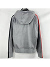 Three Stripe Cotton Hoodie Grey - THOM BROWNE - BALAAN 4