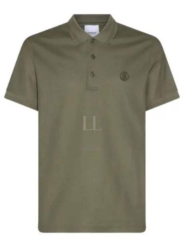 Logo Embroidery Cotton Polo Shirt Green - BURBERRY - BALAAN 2