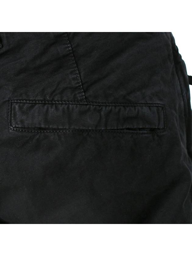 Wappen Patch Old Treatment Slim Fit Cargo Straight Pants Black - STONE ISLAND - BALAAN 10