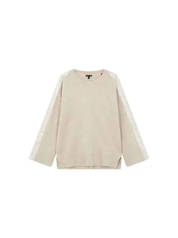 Women s crocodile color scheme crew neck knit beige 271323 - ARMANI EXCHANGE - BALAAN 1