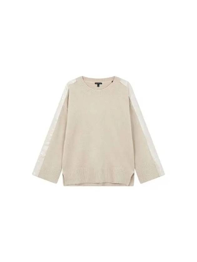 Women s crocodile color scheme crew neck knit beige - ARMANI EXCHANGE - BALAAN 1