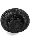 Women's Viscose Raffia Bucket Hat Black - MIU MIU - BALAAN 5