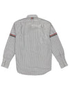 Stripe Oxford Armband Long Sleeve Shirt Grey - THOM BROWNE - BALAAN 3