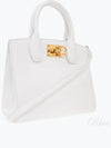 Gancini Studio Box Tote Bag White - SALVATORE FERRAGAMO - BALAAN 2