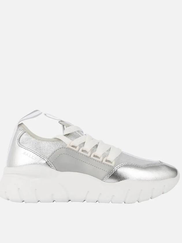 Metallic Leather Bise 267 Low Top Sneakers Silver - BALLY - BALAAN 4