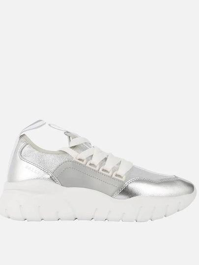 Metallic Leather Bise 267 Low Top Sneakers Silver - BALLY - BALAAN 2