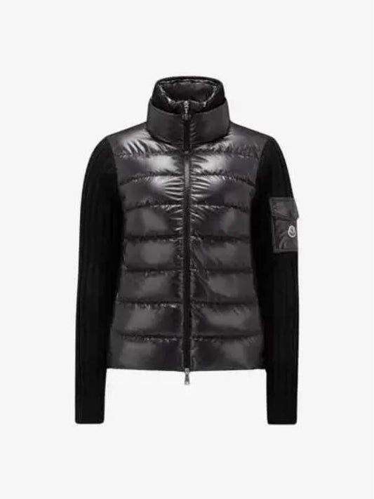 logo patch padded wool cardigan 9B00024 M1131 999 - MONCLER - BALAAN 2