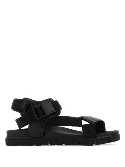 Sporty Leather Re-Nylon Tape Sandals Black - PRADA - BALAAN 2