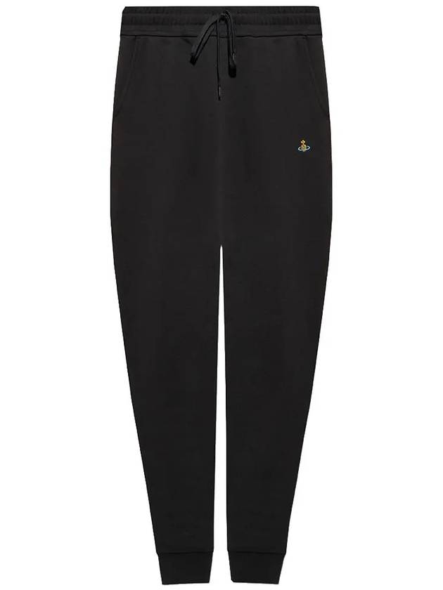 Women's ORB Embroidered Logo Classic Jogger Track Pants Black - VIVIENNE WESTWOOD - BALAAN 2