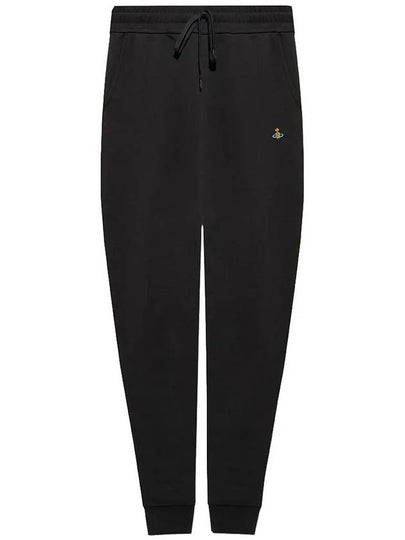 Women's ORB Embroidered Logo Classic Jogger Track Pants Black - VIVIENNE WESTWOOD - BALAAN 2