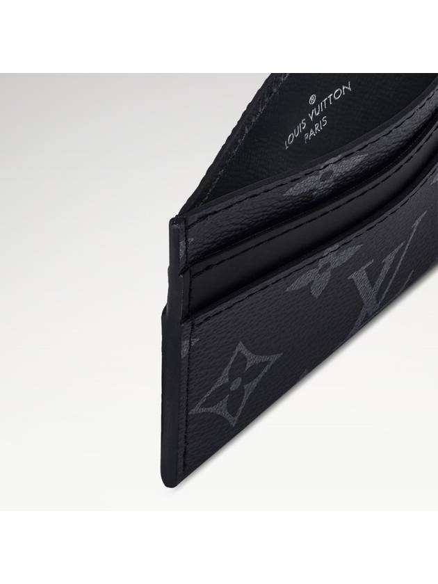 Monogram Eclipse Double Card Wallet Black - LOUIS VUITTON - BALAAN 4