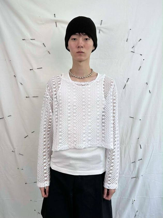 Flower net long sleeve White - BLEAK BAKE - BALAAN 2